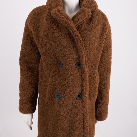 Bershka Jackets & Blazers - Bershka Zara Womens Teddy Coat Brown Shearling new